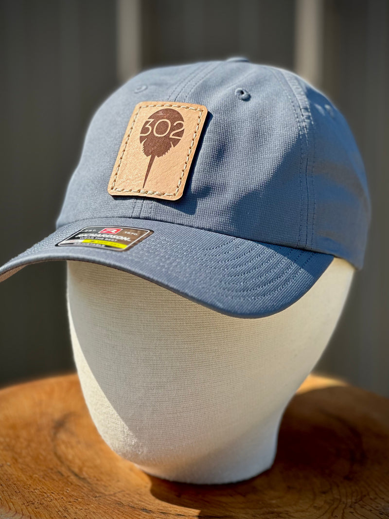 Unstructured leather patch hat