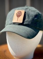 Unstructured leather patch hat